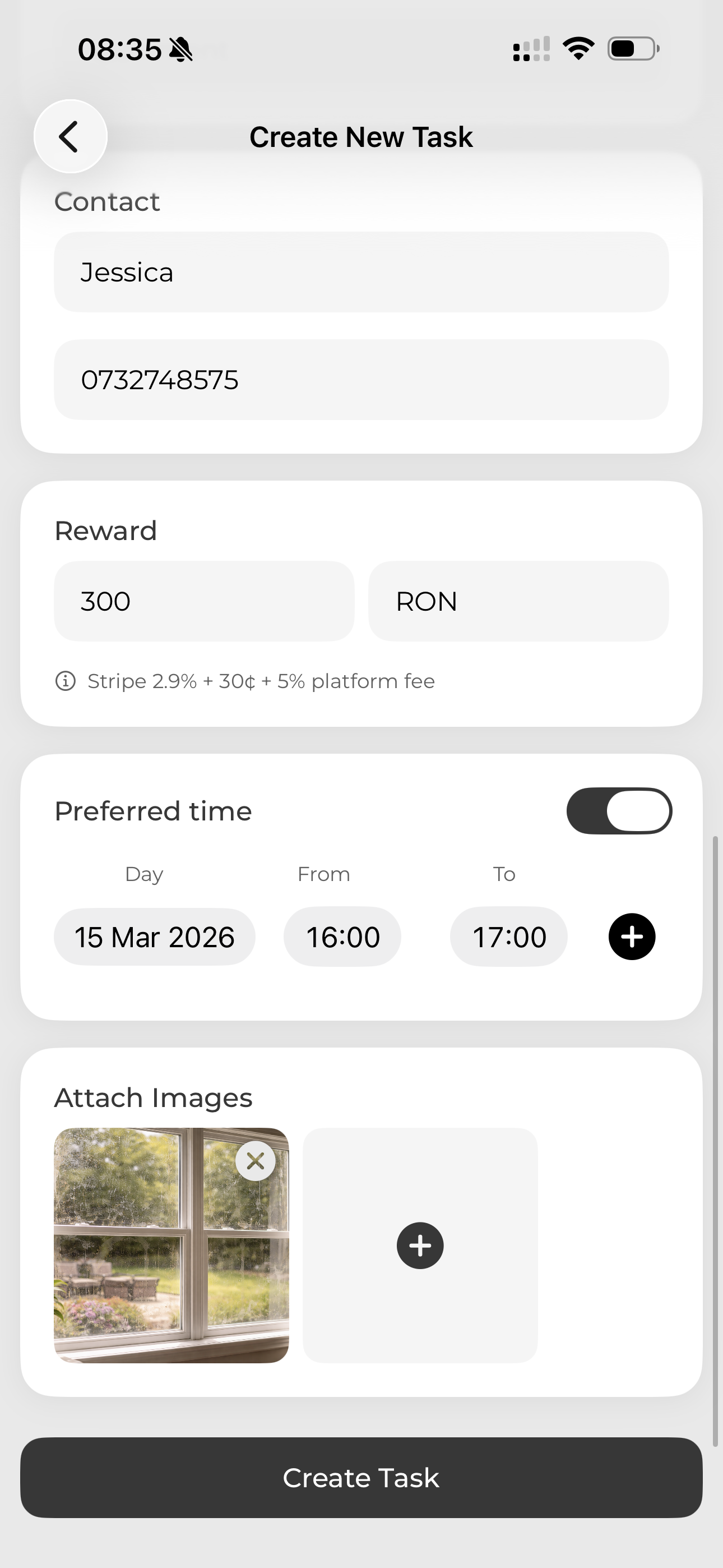 Task creation step 2