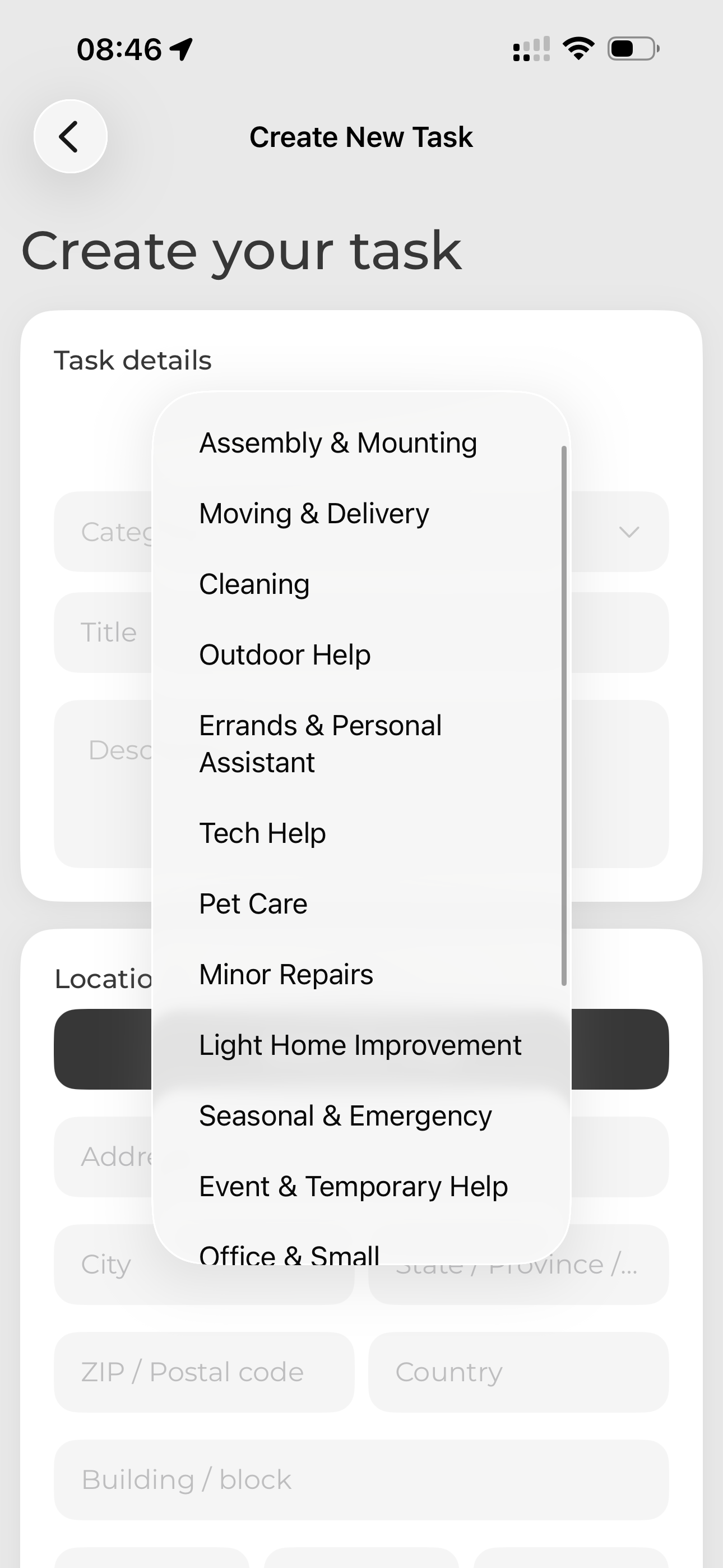 Task creation step 3